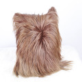Wholesale Perfect Long Hair Goat Leather Cushion Cover